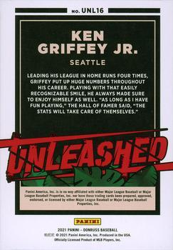 2021 Donruss - Unleashed Rapture #UNL16 Ken Griffey Jr. Back