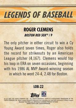 2021 Topps Opening Day - Legends of Baseball #LOB-22 Roger Clemens Back