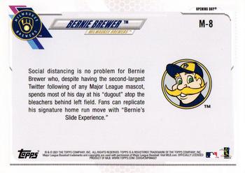 2021 Topps Opening Day - Mascots #M-8 Bernie Brewer Back