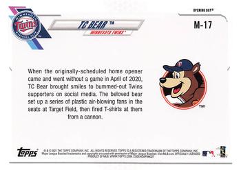 2021 Topps Opening Day - Mascots #M-17 TC Bear Back