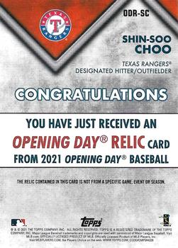2021 Topps Opening Day - Opening Day Relic #ODR-SC Shin-Soo Choo Back