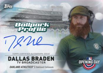 2021 Topps Opening Day - Ballpark Profile Autographs #BPA-DB Dallas Braden Front