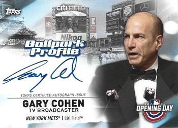2021 Topps Opening Day - Ballpark Profile Autographs #BPA-GC Gary Cohen Front