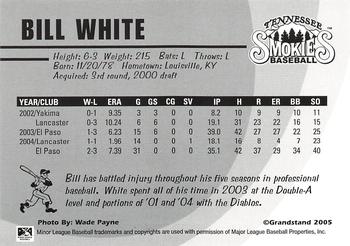 2005 Grandstand Tennessee Smokies #NNO Bill White Back