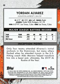 2021 Topps Inception - Red #68 Yordan Alvarez Back