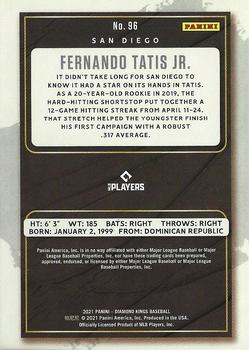 2021 Panini Diamond Kings #96 Fernando Tatis Jr. Back