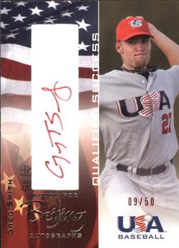 2006-07 USA Baseball Bound for Beijing Signatures #BB-4 Greg Smith Front