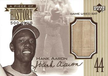 2000 Upper Deck - A Piece of History 500 Club: Hank Aaron #NNO Hank Aaron Front