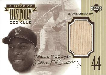 1999 Upper Deck HoloGrFX - A Piece of History 500 Club: Eddie Mathews / Willie McCovey #NNO Willie McCovey Front