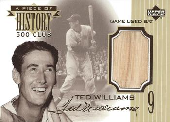 1999 Upper Deck Retro - A Piece of History 500 Club: Ted Williams #NNO Ted Williams Front