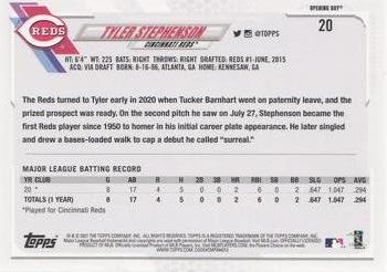 2021 Topps Opening Day - Opening Day Edition #20 Tyler Stephenson Back