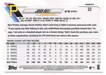 2021 Topps Opening Day - Opening Day Edition #32 Josh Bell Back