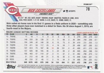 2021 Topps Opening Day - Opening Day Edition #78 Nick Castellanos Back
