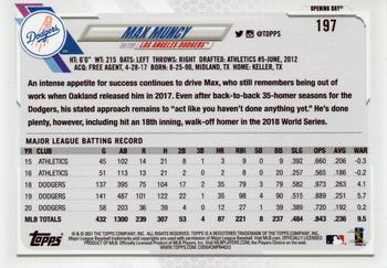 2021 Topps Opening Day - Opening Day Edition #197 Max Muncy Back