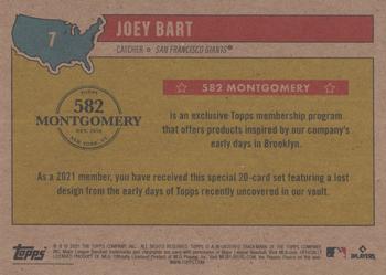 2020-21 Topps 582 Montgomery Club Set 2 #7 Joey Bart Back