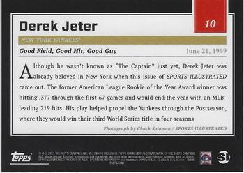 2021 Topps x Sports Illustrated #10 Derek Jeter Back