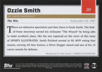 2021 Topps x Sports Illustrated #20 Ozzie Smith Back