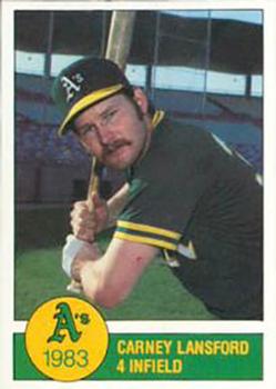 1983 Granny Goose Oakland Athletics - Stadium Giveaway (No Tabs) #10 Carney Lansford Front