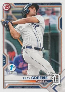 2021 Bowman 1st Edition #BFE-4 Riley Greene Front