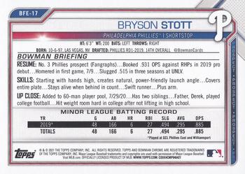 2021 Bowman 1st Edition #BFE-17 Bryson Stott Back