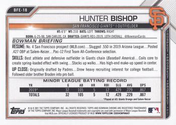 2021 Bowman 1st Edition #BFE-18 Hunter Bishop Back