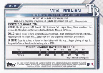 2021 Bowman 1st Edition #BFE-19 Vidal Brujan Back