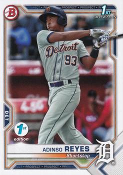 2021 Bowman 1st Edition #BFE-21 Adinso Reyes Front