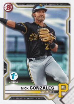2021 Bowman 1st Edition #BFE-34 Nick Gonzales Front