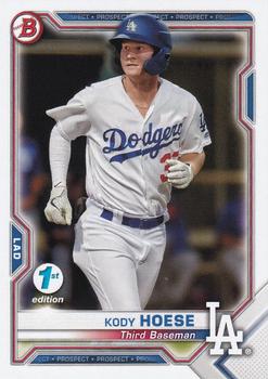 2021 Bowman 1st Edition #BFE-39 Kody Hoese Front
