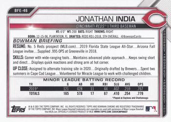 2021 Bowman 1st Edition #BFE-46 Jonathan India Back