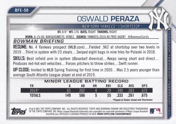 2021 Bowman 1st Edition #BFE-50 Oswald Peraza Back