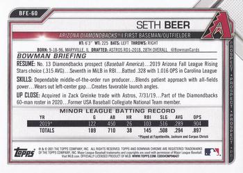 2021 Bowman 1st Edition #BFE-60 Seth Beer Back