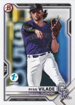 2021 Bowman 1st Edition #BFE-68 Ryan Vilade Front