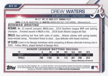 2021 Bowman 1st Edition #BFE-81 Drew Waters Back