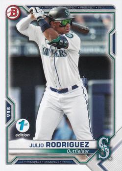 2021 Bowman 1st Edition #BFE-86 Julio Rodriguez Front