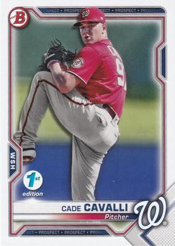 2021 Bowman 1st Edition #BFE-99 Cade Cavalli Front