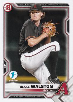 2021 Bowman 1st Edition #BFE-104 Blake Walston Front