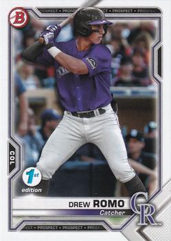 2021 Bowman 1st Edition #BFE-126 Drew Romo Front
