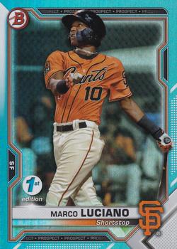 2021 Bowman 1st Edition - Sky Blue #BFE-8 Marco Luciano Front