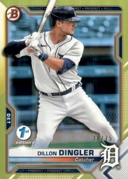 2021 Bowman 1st Edition - Yellow #BFE-72 Dillon Dingler Front