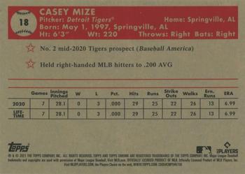 2021 Topps Chrome Platinum Anniversary #18 Casey Mize Back