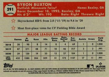 2021 Topps Chrome Platinum Anniversary #291 Byron Buxton Back