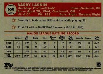 2021 Topps Chrome Platinum Anniversary #650 Barry Larkin Back