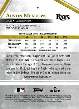 2021 Topps Gold Label #23 Austin Meadows Back