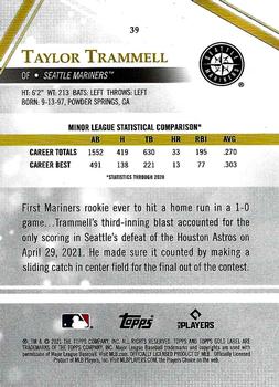 2021 Topps Gold Label #39 Taylor Trammell Back