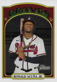 2021 Topps Heritage - Chrome #299 Ronald Acuña Jr. Front