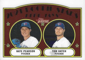 2021 Topps Heritage - Chrome #301 2021 Rookie Stars - Blue Jays - Nate Pearson / Tom Hatch Front