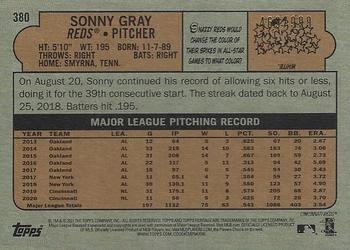 2021 Topps Heritage - Chrome #380 Sonny Gray Back