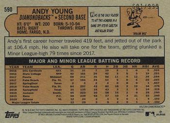 2021 Topps Heritage - Chrome #590 Andy Young Back