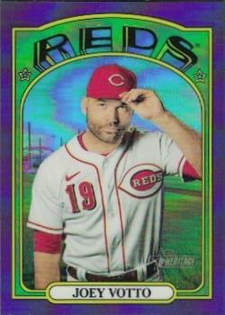 2021 Topps Heritage - Chrome Purple Refractor #45 Joey Votto Front